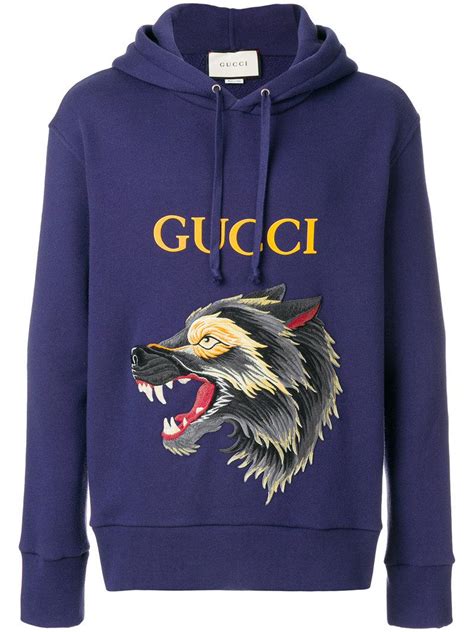 gucci wolf hoodie cheap|farfetch gucci hoodie.